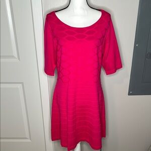 Eliza J Fit & Flare Pink Sweater Dress
